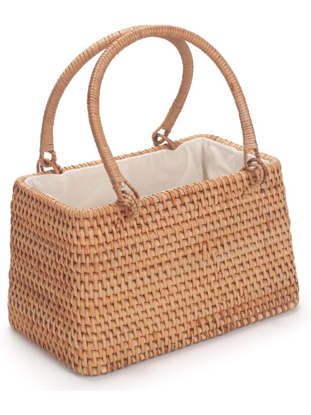 Chic Handwoven Rattan Handbag, Wicker Basket Purse for Summer, Beach & Travel